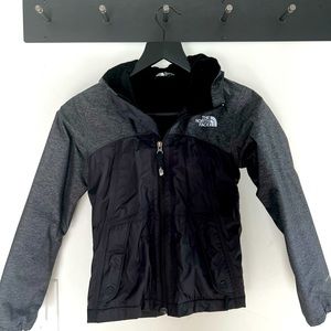 Girls fleece lined north face coat